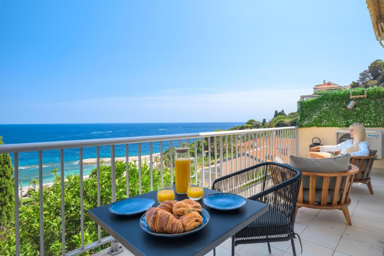 Proche Monaco, Vue Mer Et Acces A La Plage Saint-Antoine  外观 照片